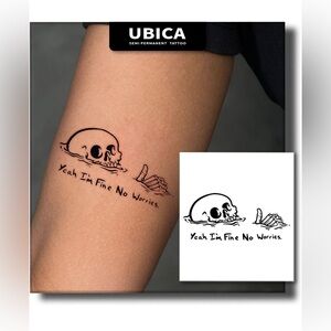 Temporary Tattoo Adult, 2 Sheets Fake Tattoos Waterproof for 1-2 Weeks